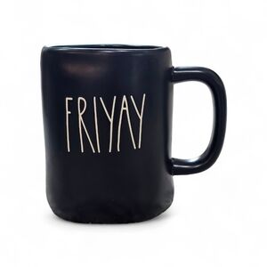 Rea Dunn Ceramic Black Mug ' Friyay ' New With Out Tags